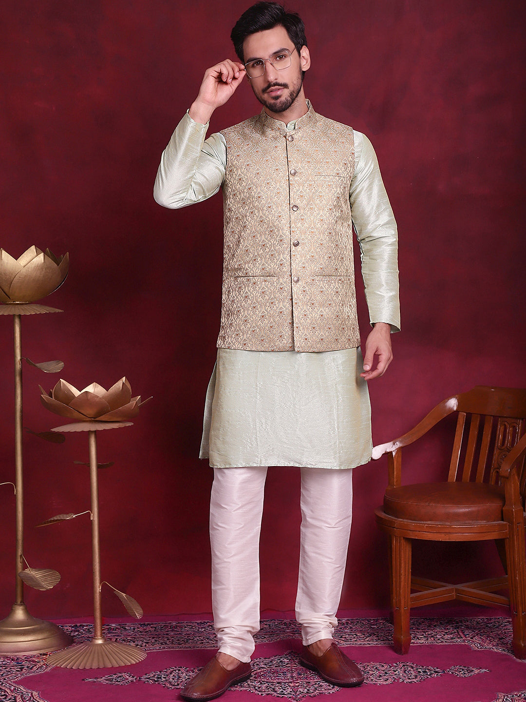 Woven Design Nehru Jacket