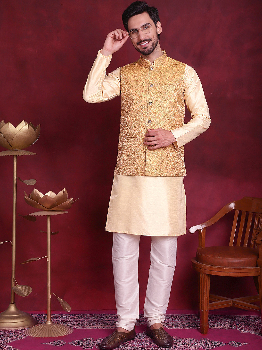 Woven Design Nehru Jacket