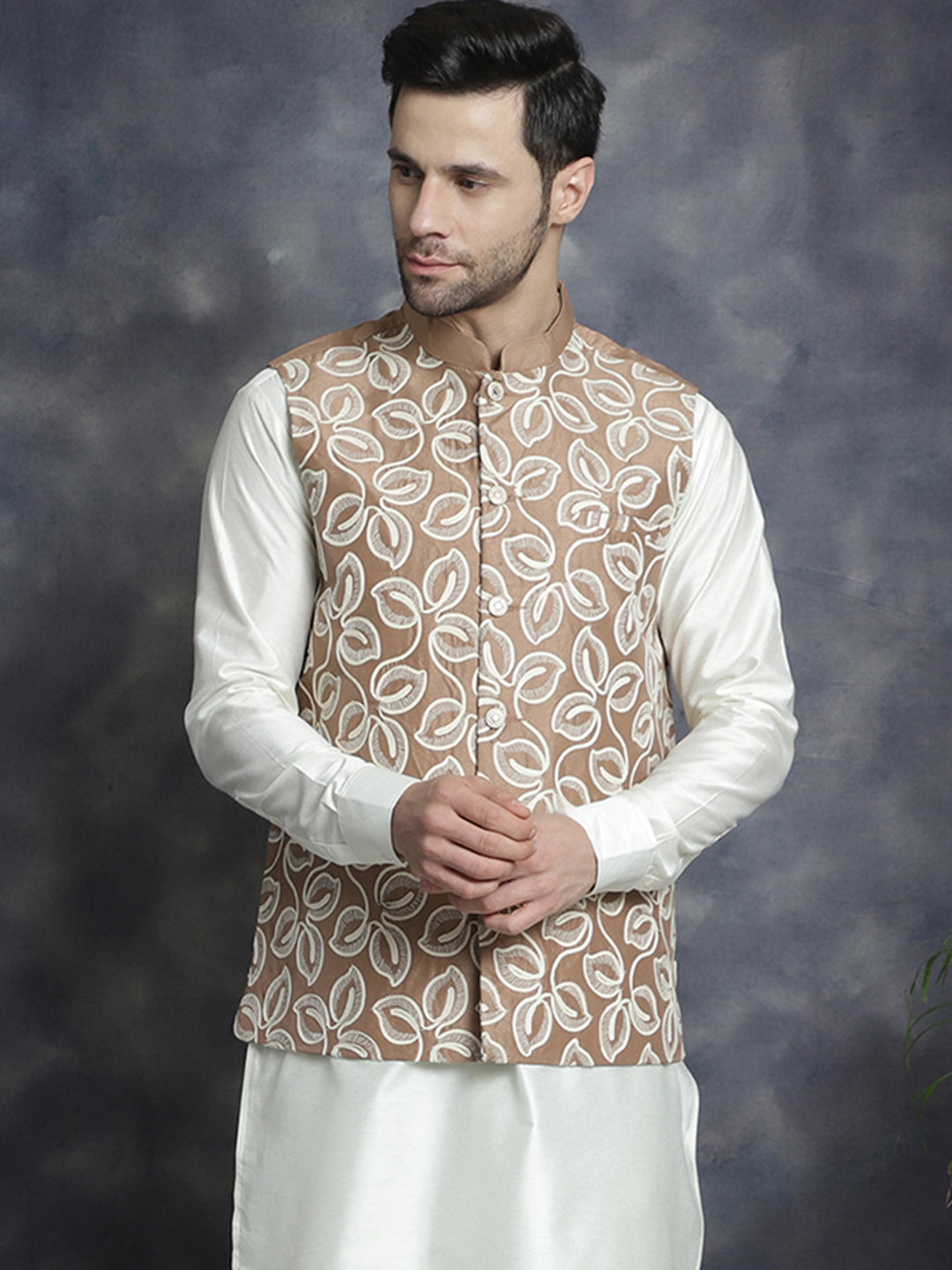 Men'S Embroidered Nehru Jacket