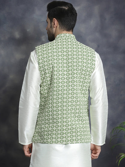Men'S Embroidered And Sequins Nehru Jacket