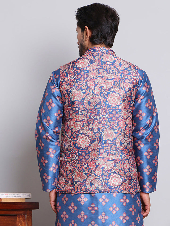 Digital Printed Nehru Jacket For Men
