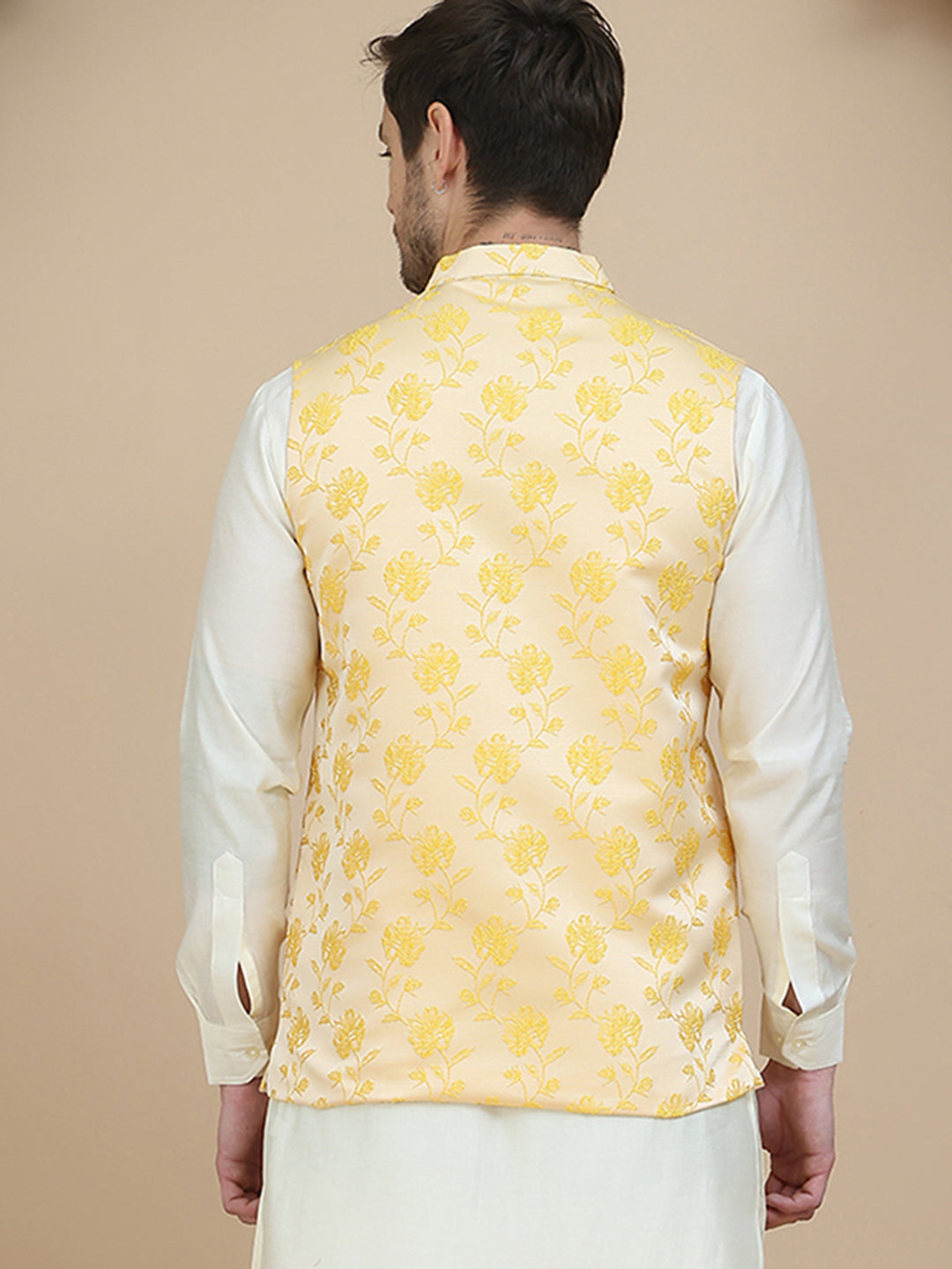 Embossed Nehru Jacket For Men