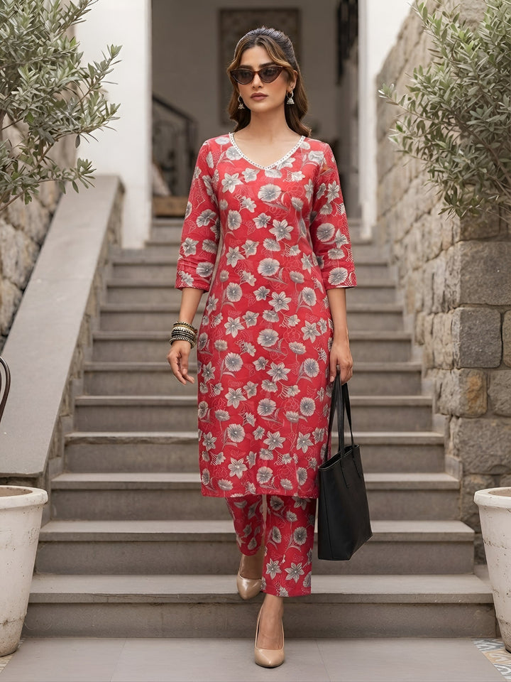 Printed Straight Kurta Set