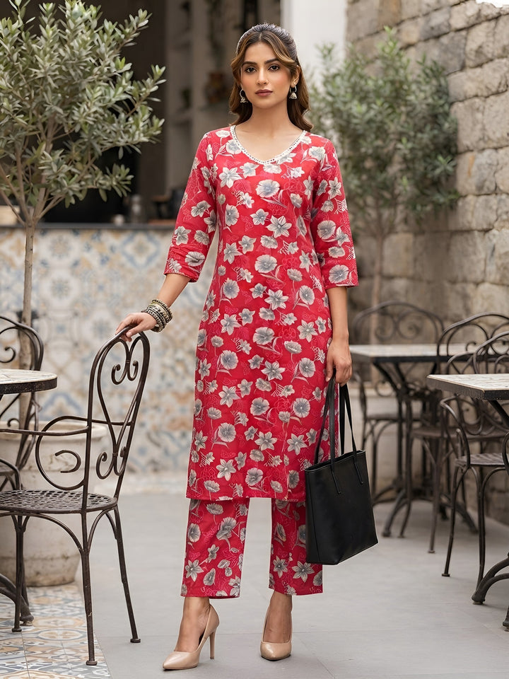 Printed Straight Kurta Set