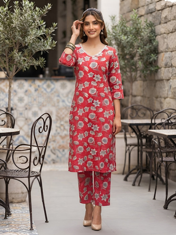 Printed Straight Kurta Set
