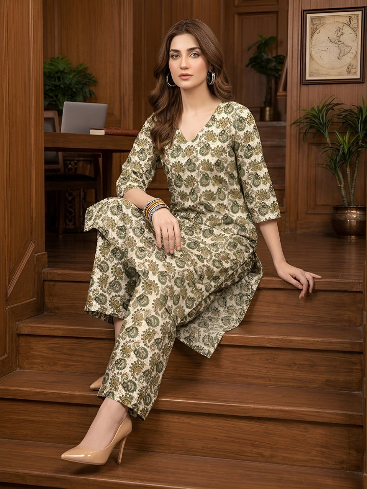 Printed Straight Kurta Set With Dupatta
