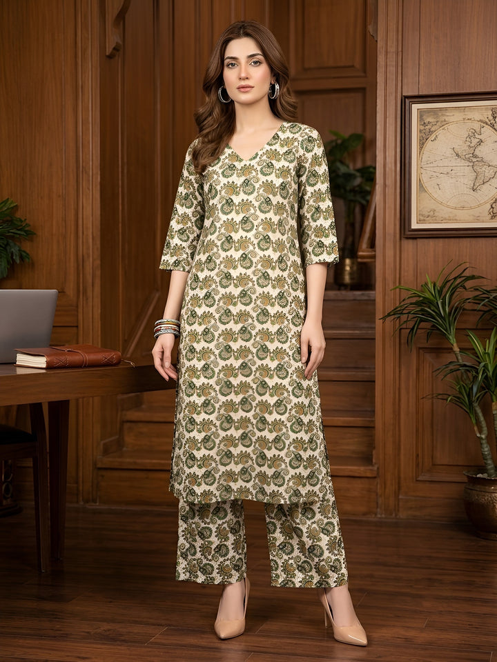 Printed Straight Kurta Set With Dupatta