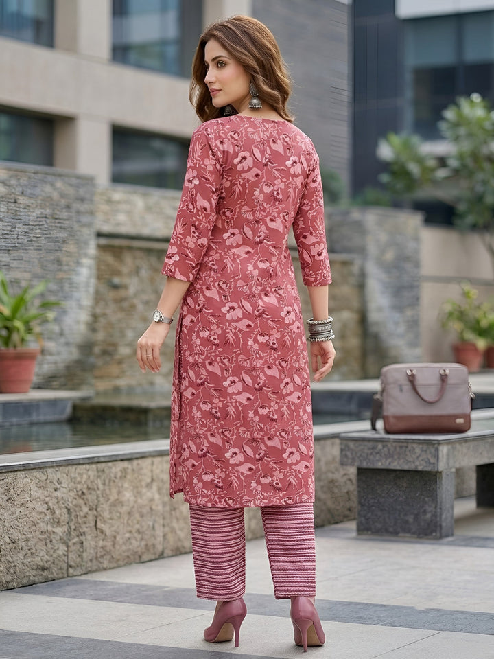 Printed Straight Kurta Set With Dupatta