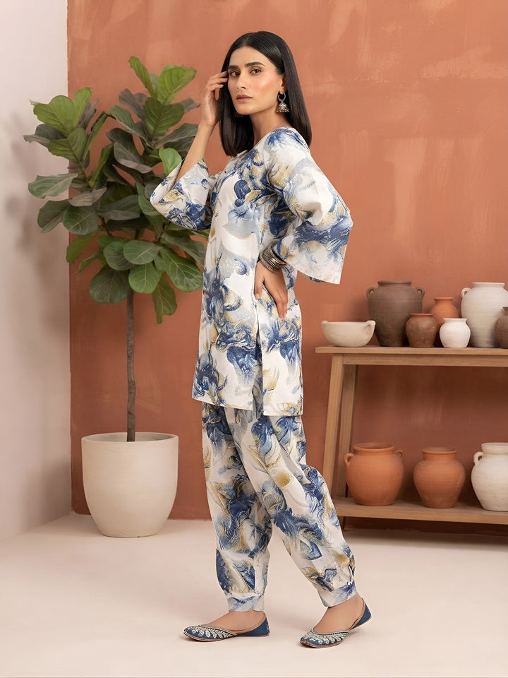 Printed Kurti &amp; Farshi Salwar Kurta Set