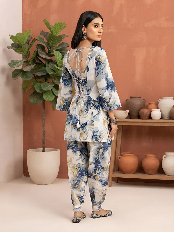 Printed Kurti &amp; Farshi Salwar Kurta Set