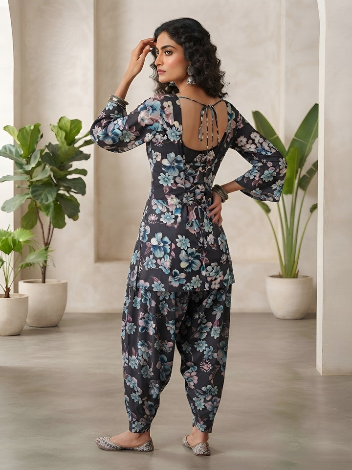 Printed Kurti &amp; Farshi Salwar Kurta Set