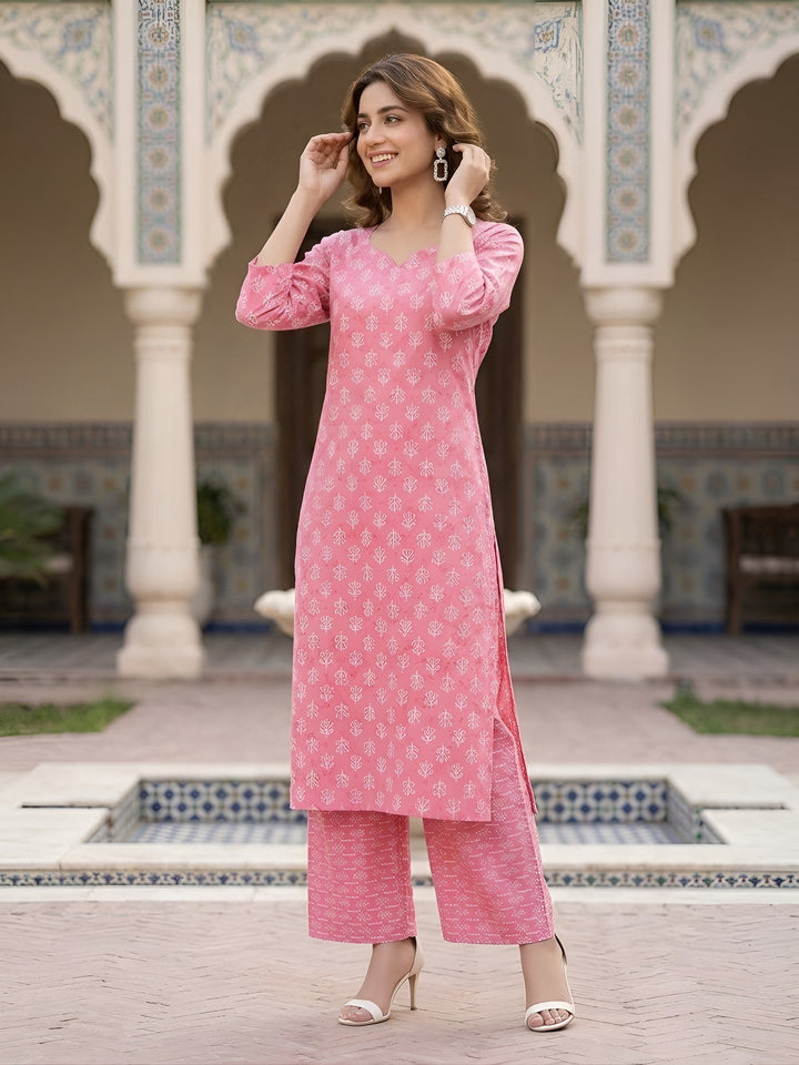 Printed Straight Kurta Set
