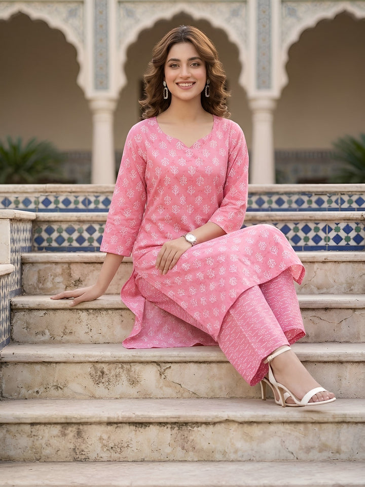 Printed Straight Kurta Set