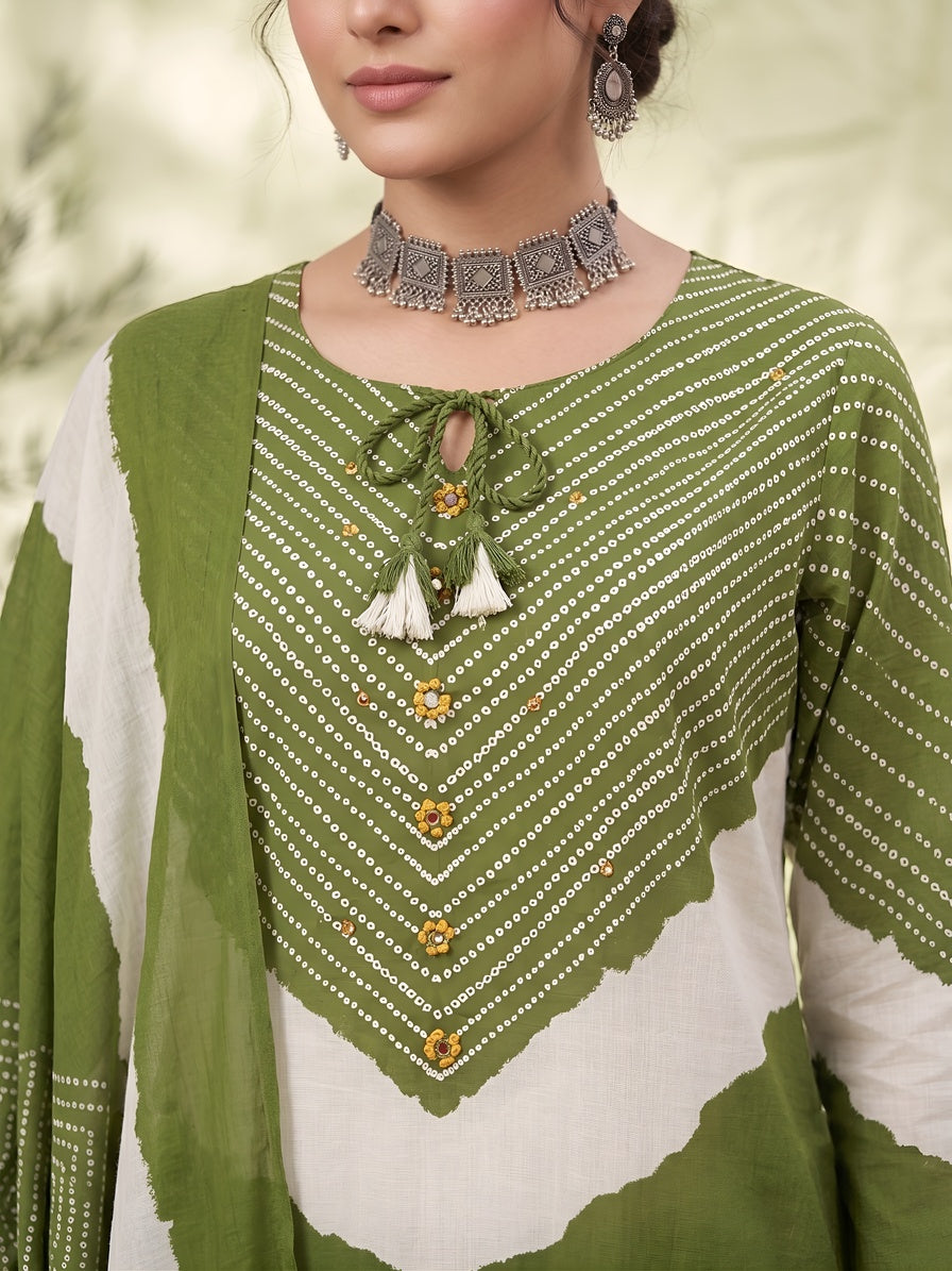 Printed Straight Kurta Set With Dupatta