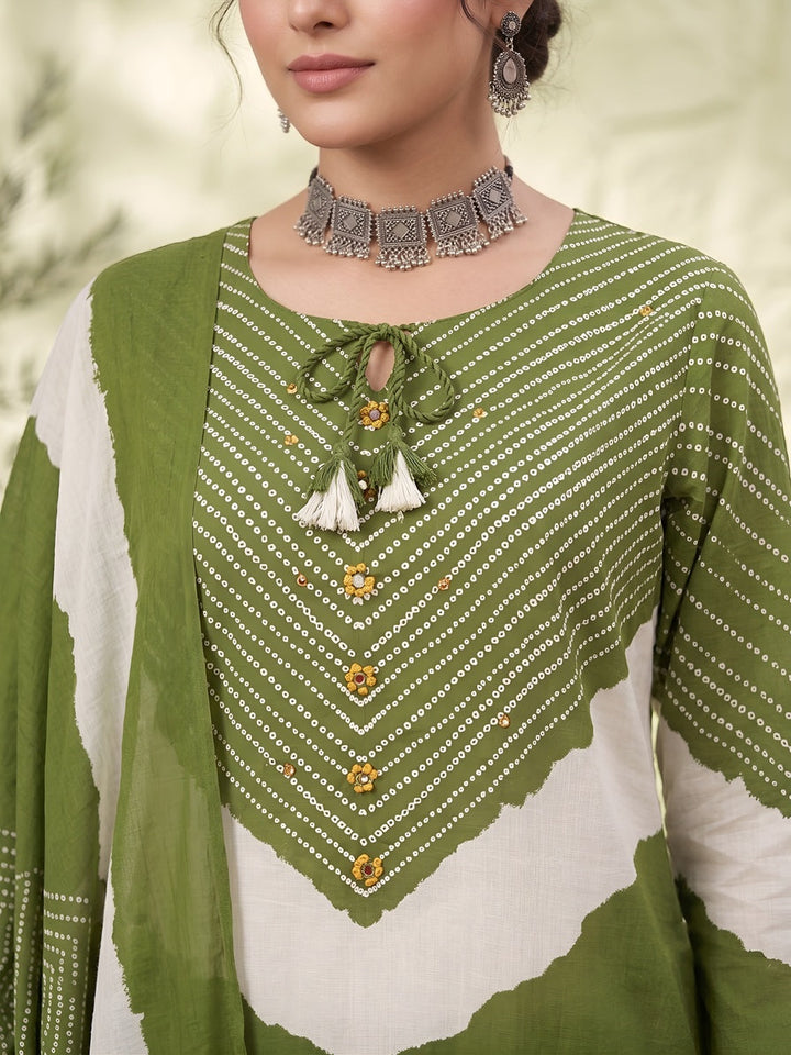 Printed Straight Kurta Set With Dupatta
