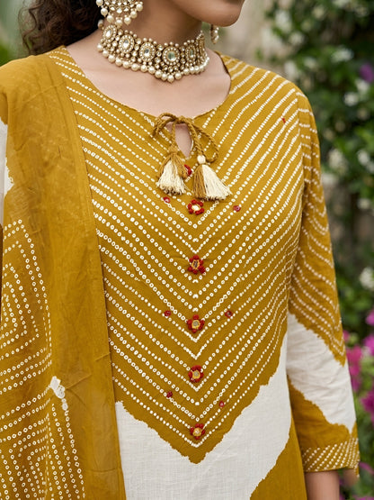 Printed Straight Kurta Set With Dupatta