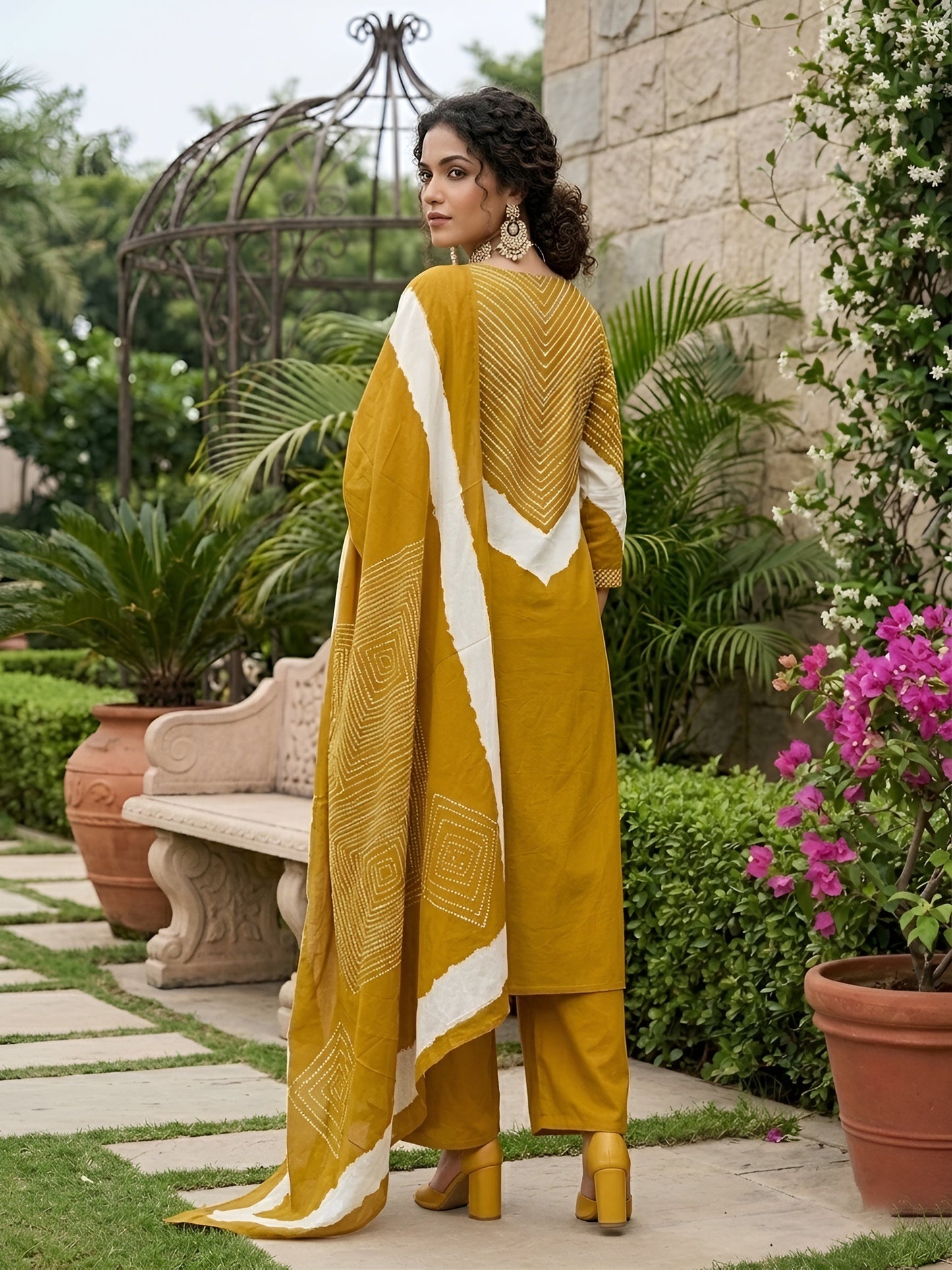 Printed Straight Kurta Set With Dupatta