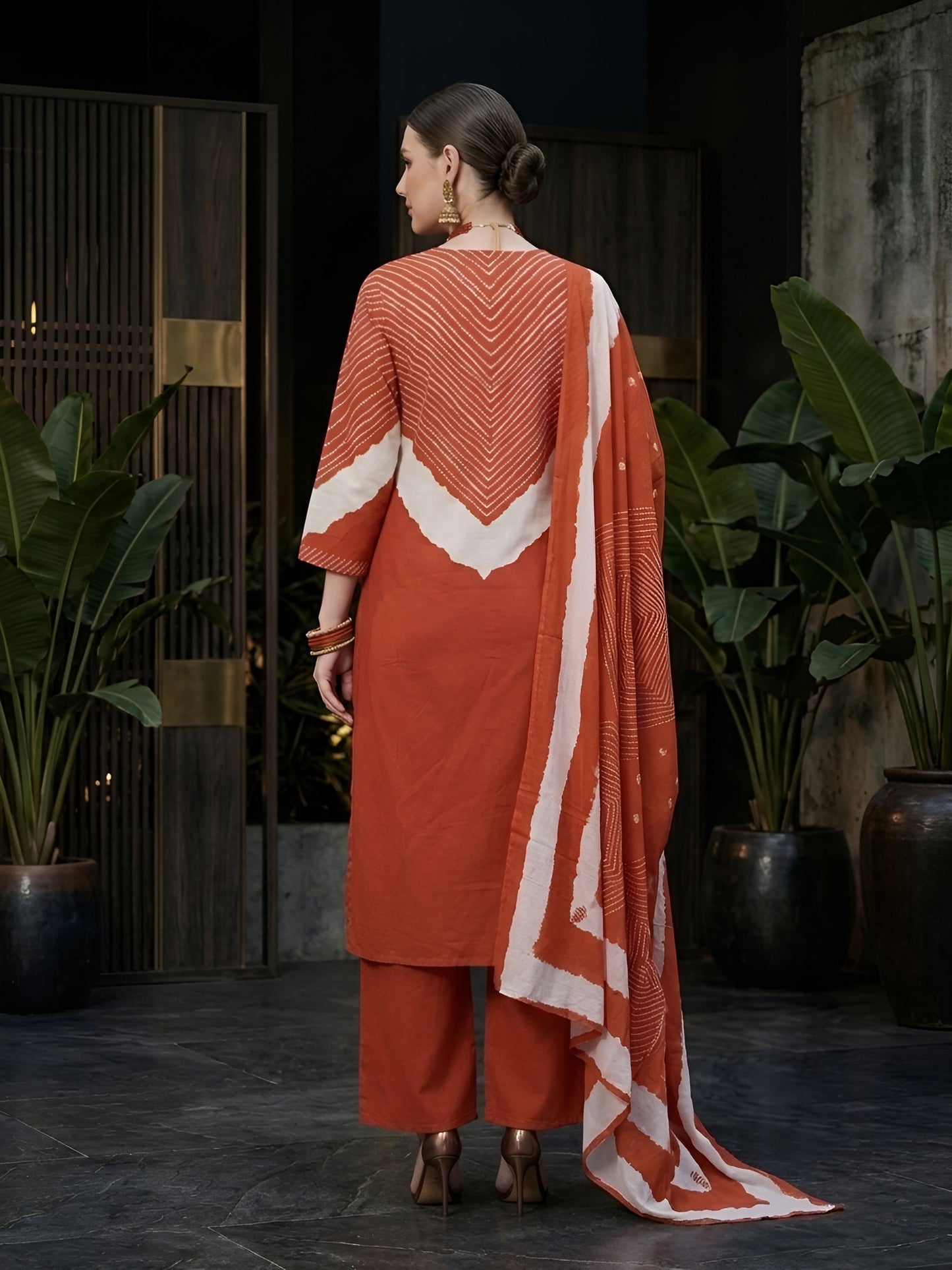 Printed Straight Kurta Set With Dupatta