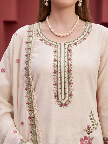 Embroidered Kurta Set With Dupatta