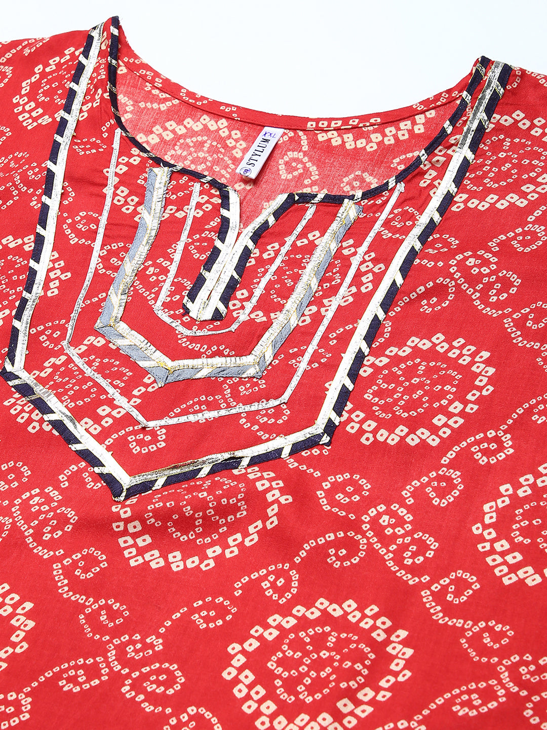 Bandhani Print Rayon Kaftan Kurta (Pre-Order)