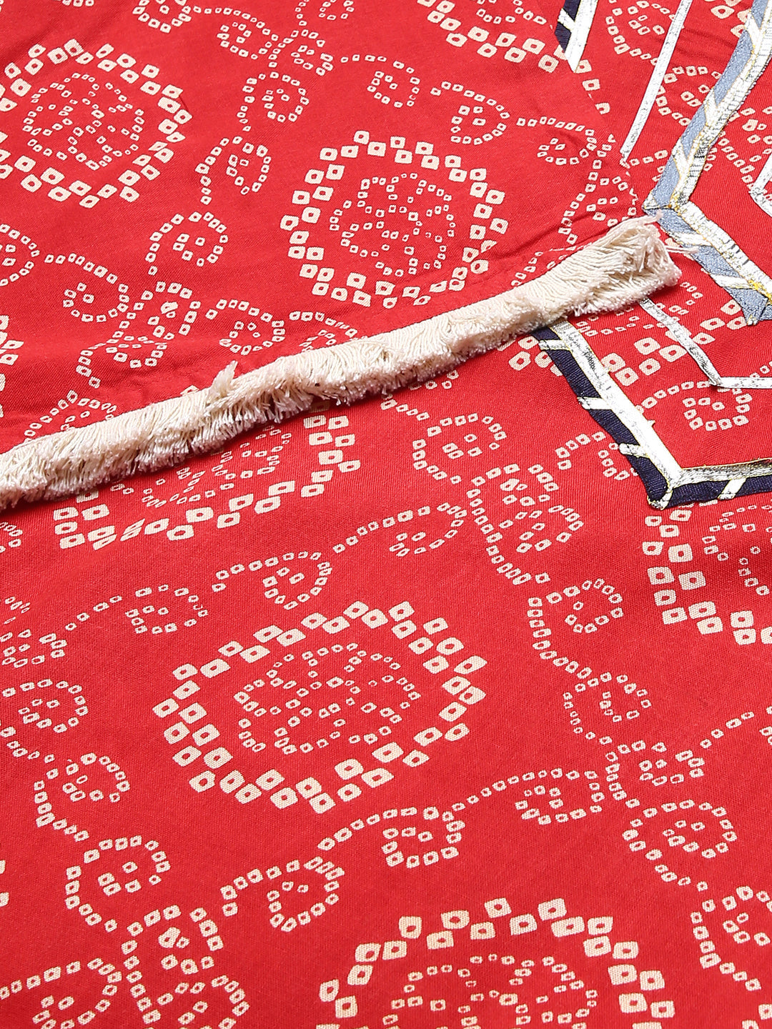 Bandhani Print Rayon Kaftan Kurta (Pre-Order)