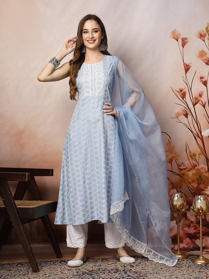 Stylum turquoise rayon printed kurta – wholesale manufacturer &amp; exporter from India