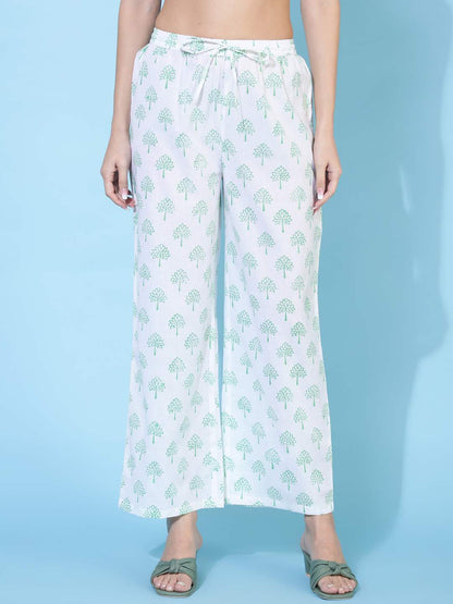 Cotton Calf Length Printed Flared 3/4 sleeves Round Neck Kurta Bottom Dupatta Set (Preorder)