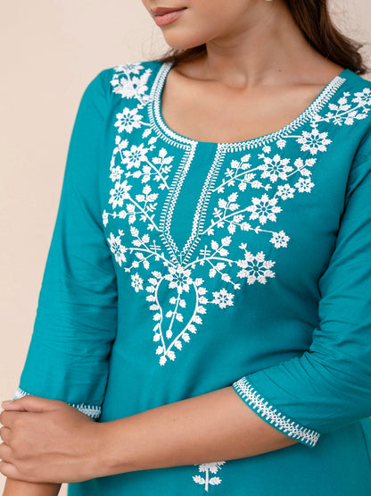 Rayon Hip Length Round Neck A-Line Top (Preorder)