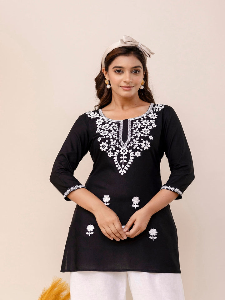 Kimayra black rayon top – wholesale manufacturer &amp; exporter from India