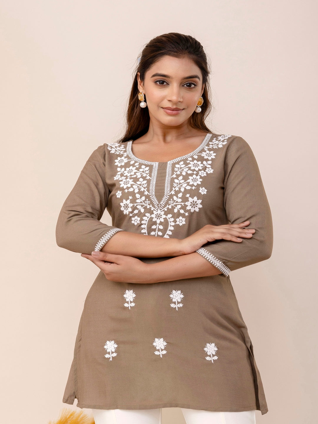 Kimayra brown rayon top – wholesale manufacturer &amp; exporter from India