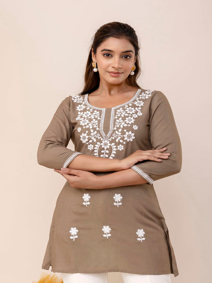 Kimayra brown rayon top – wholesale manufacturer & exporter from India
