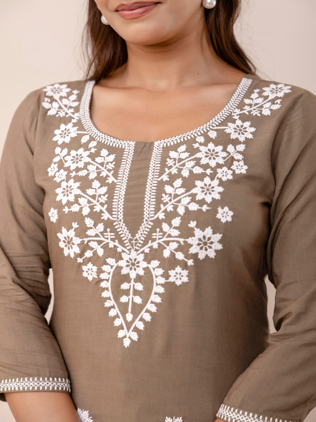 Rayon Hip Length Round Neck A-Line Top (Preorder)