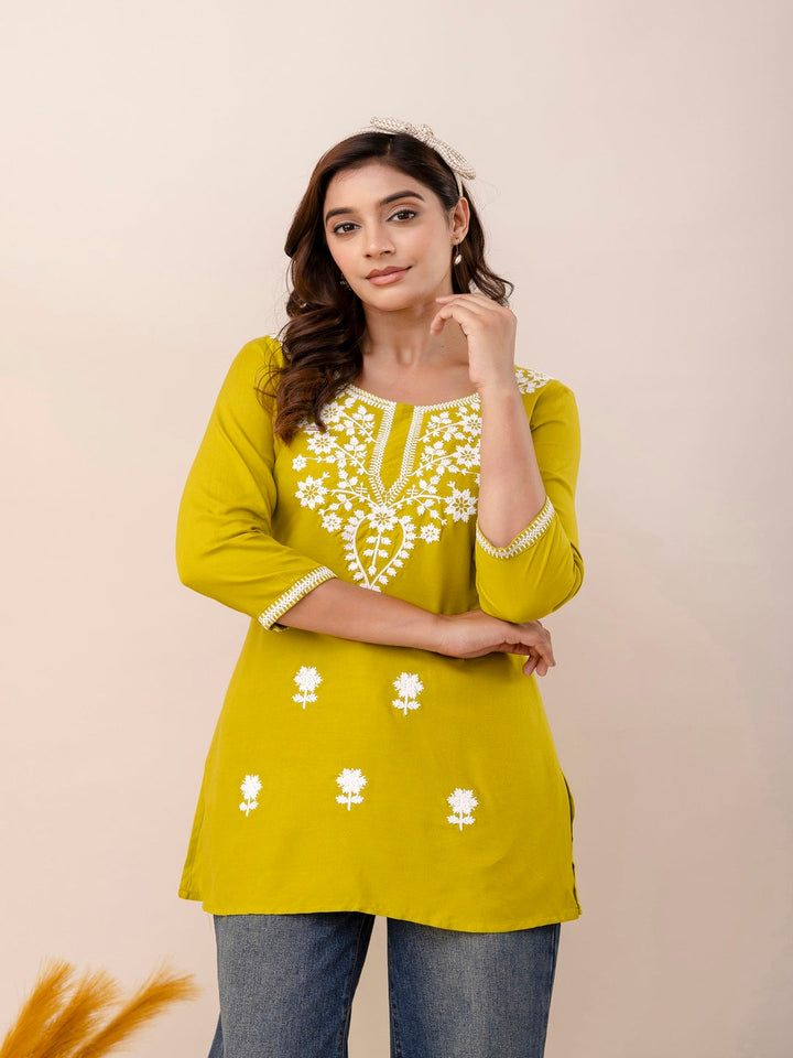 Kimayra lime rayon top – wholesale manufacturer &amp; exporter from India