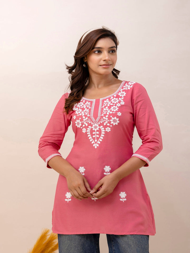 Kimayra pink rayon top – wholesale manufacturer &amp; exporter from India