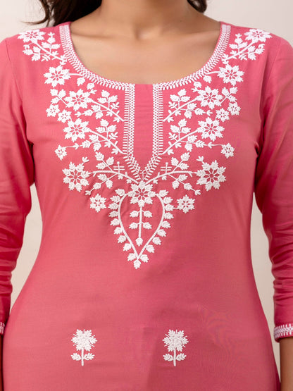 Rayon Hip Length Round Neck A-Line Top