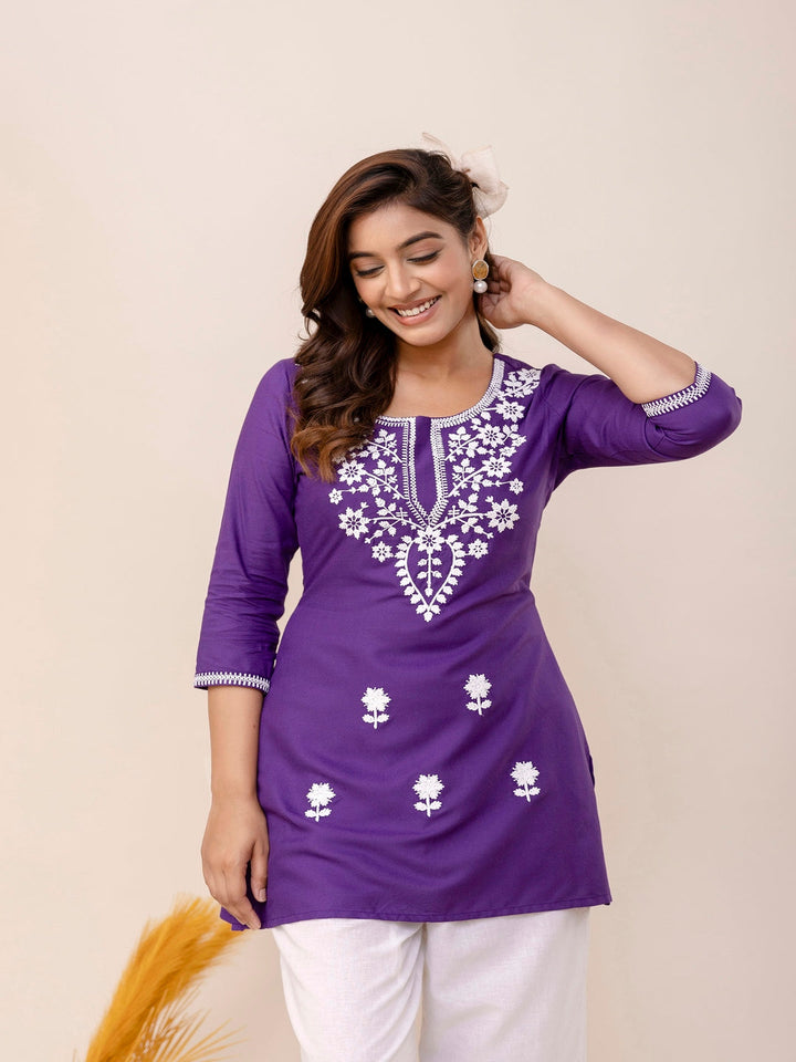 Kimayra purple rayon top – wholesale manufacturer &amp; exporter from India