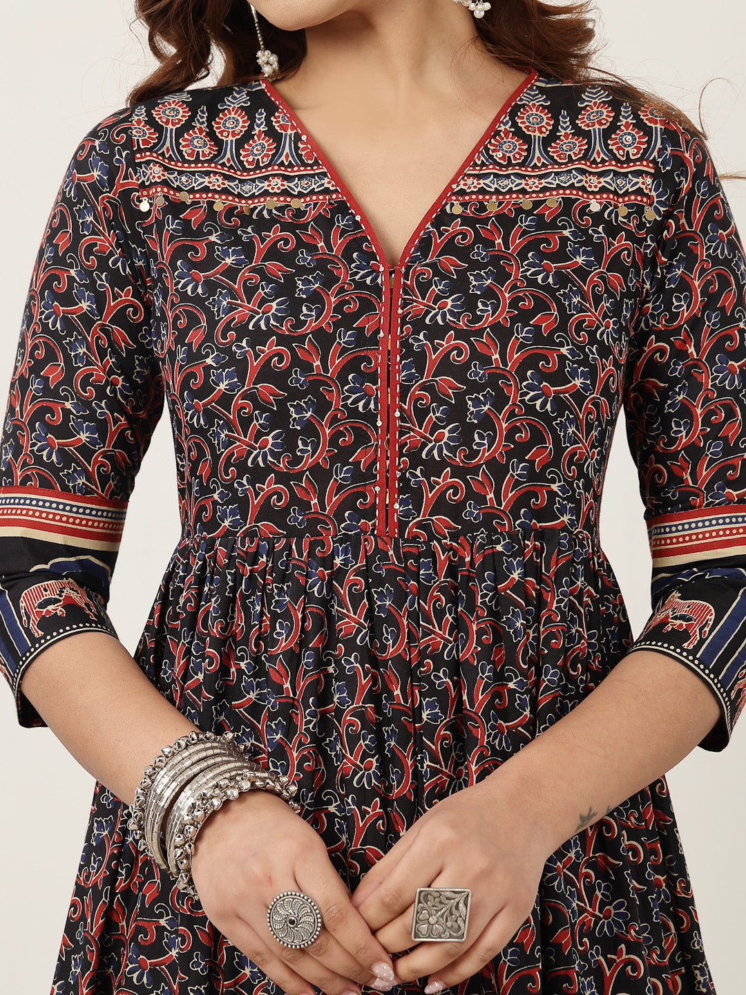 Flared Cotton Printed Kurta