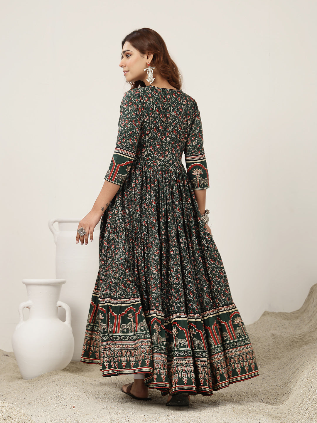 Flared Cotton Printed Kurta