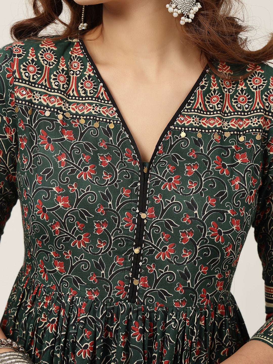 Flared Cotton Printed Kurta