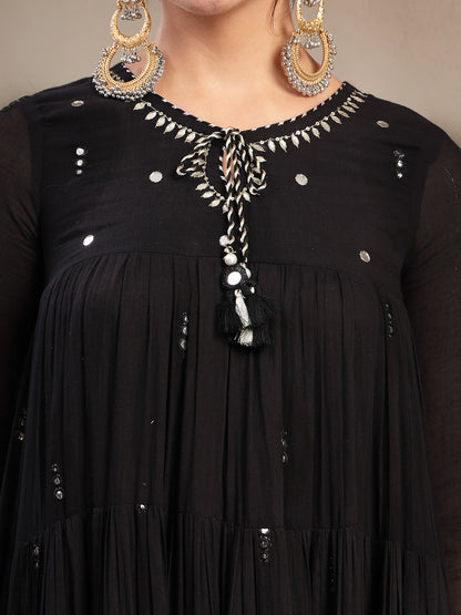 Malmal Calf Length Solid Full Sleeve Key Hole Neck Anarkali Lining Kurta Suit With Dupatta