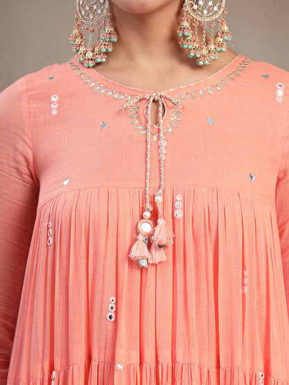 Malmal Calf Length Solid Full Sleeve Key Hole Neck Anarkali Lining Kurta Suit With Dupatta