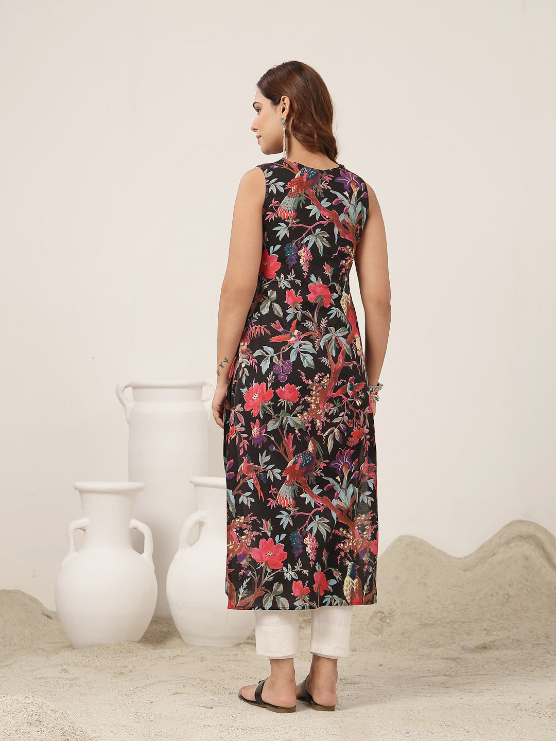 Straight Cotton Printed Kurta