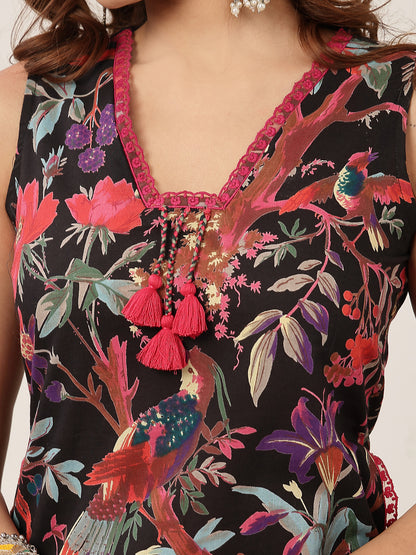 Straight Cotton Printed Kurta