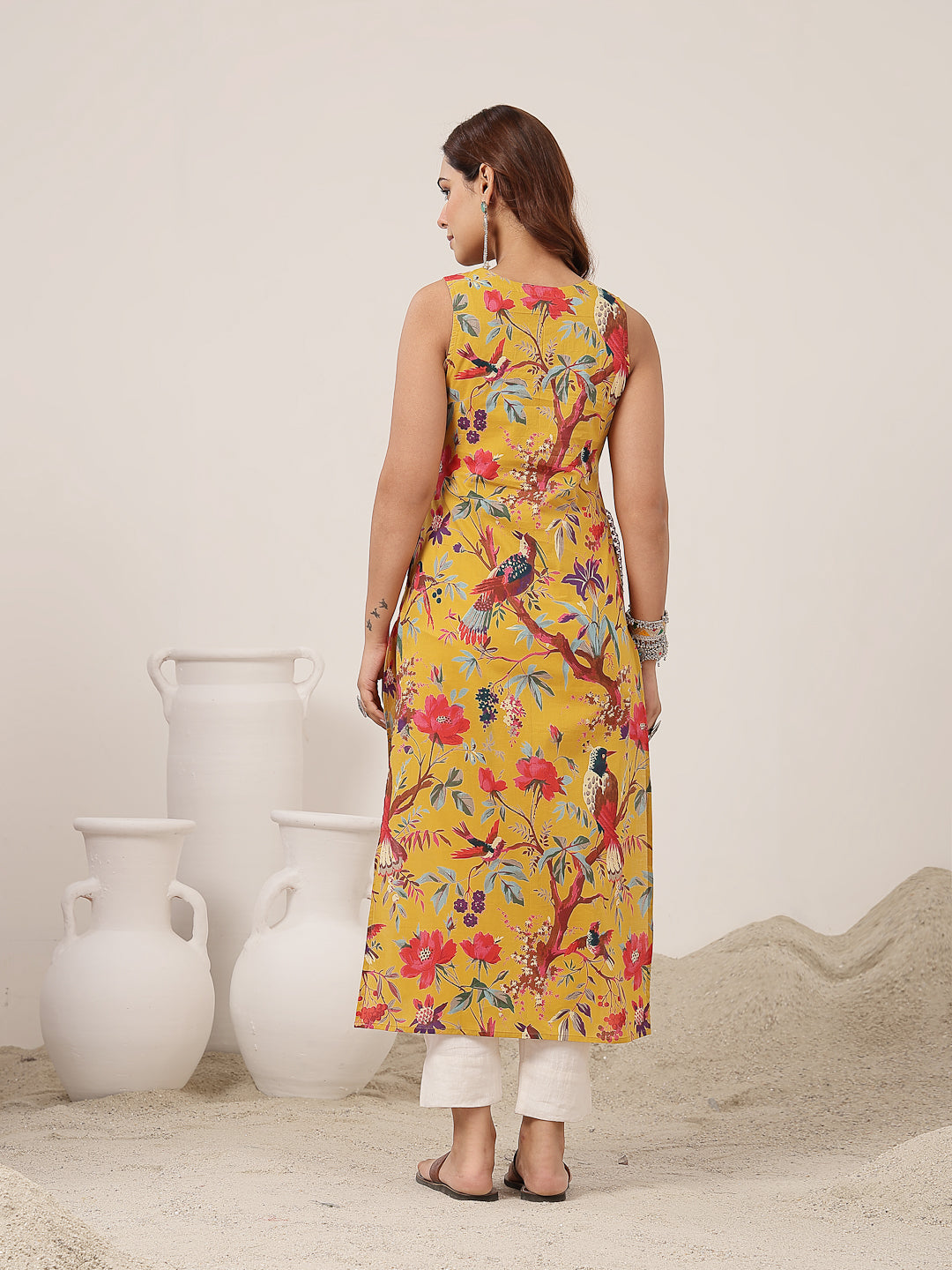 Straight Cotton Printed Kurta