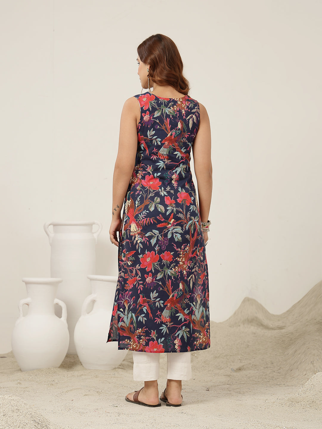 Straight Cotton Printed Kurta