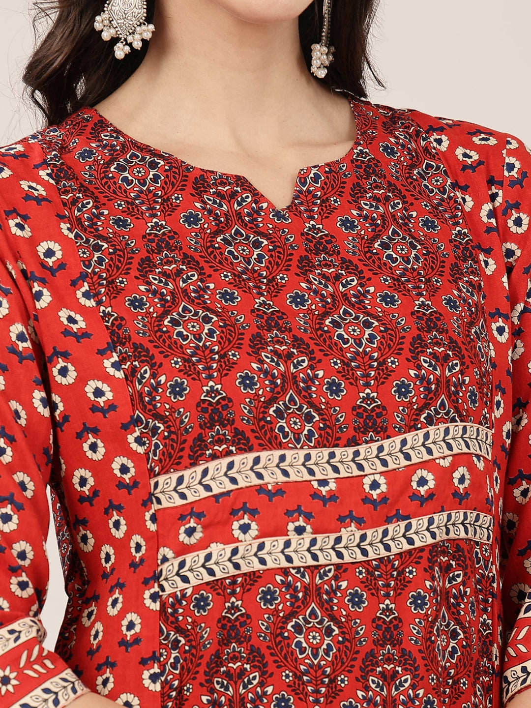 Straight Rayon Printed Kurta Set With Dupatta