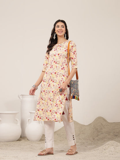Straight Rayon Printed Kurta