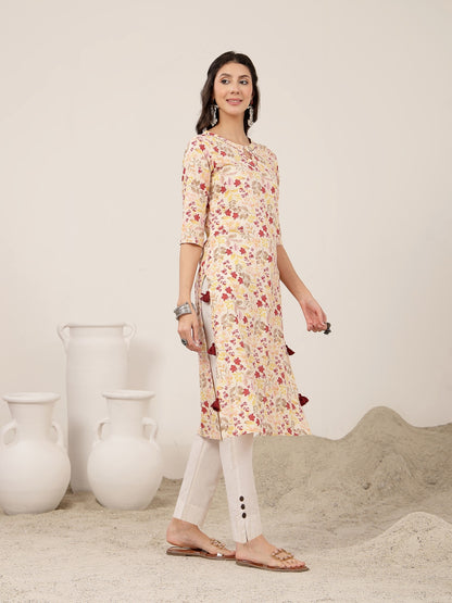 Straight Rayon Printed Kurta