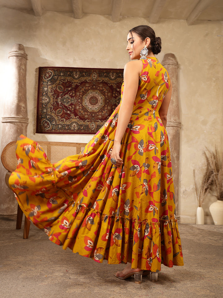 Cotton Printed Flared Kurta