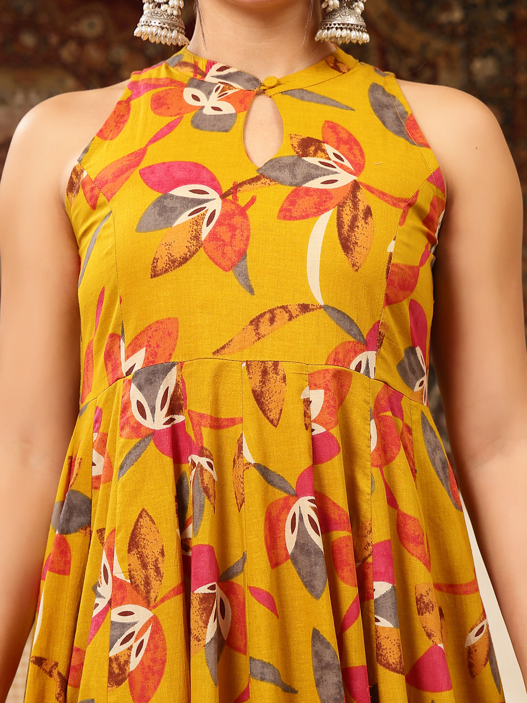 Cotton Printed Flared Kurta